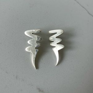 Eccentric Sterling Silver Earrings